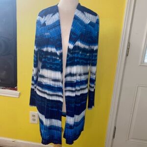 Chico's Blue & White Striped Knit Top
